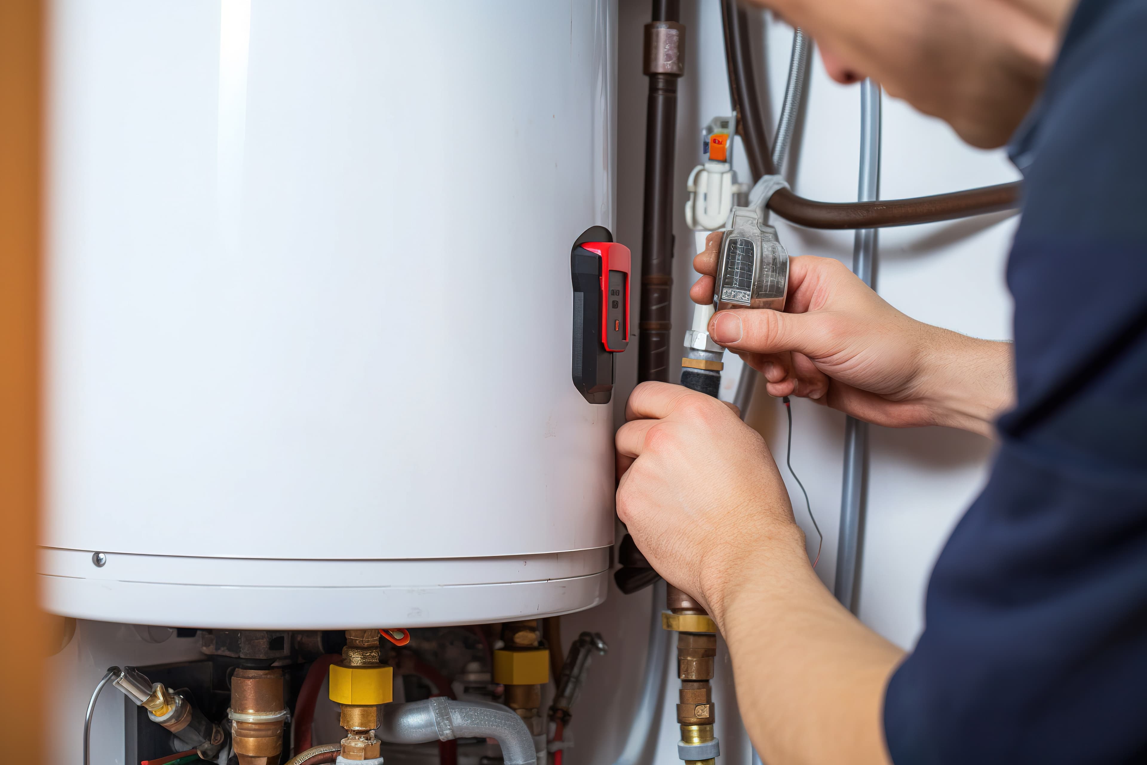 Under-sink RO plumbing detail